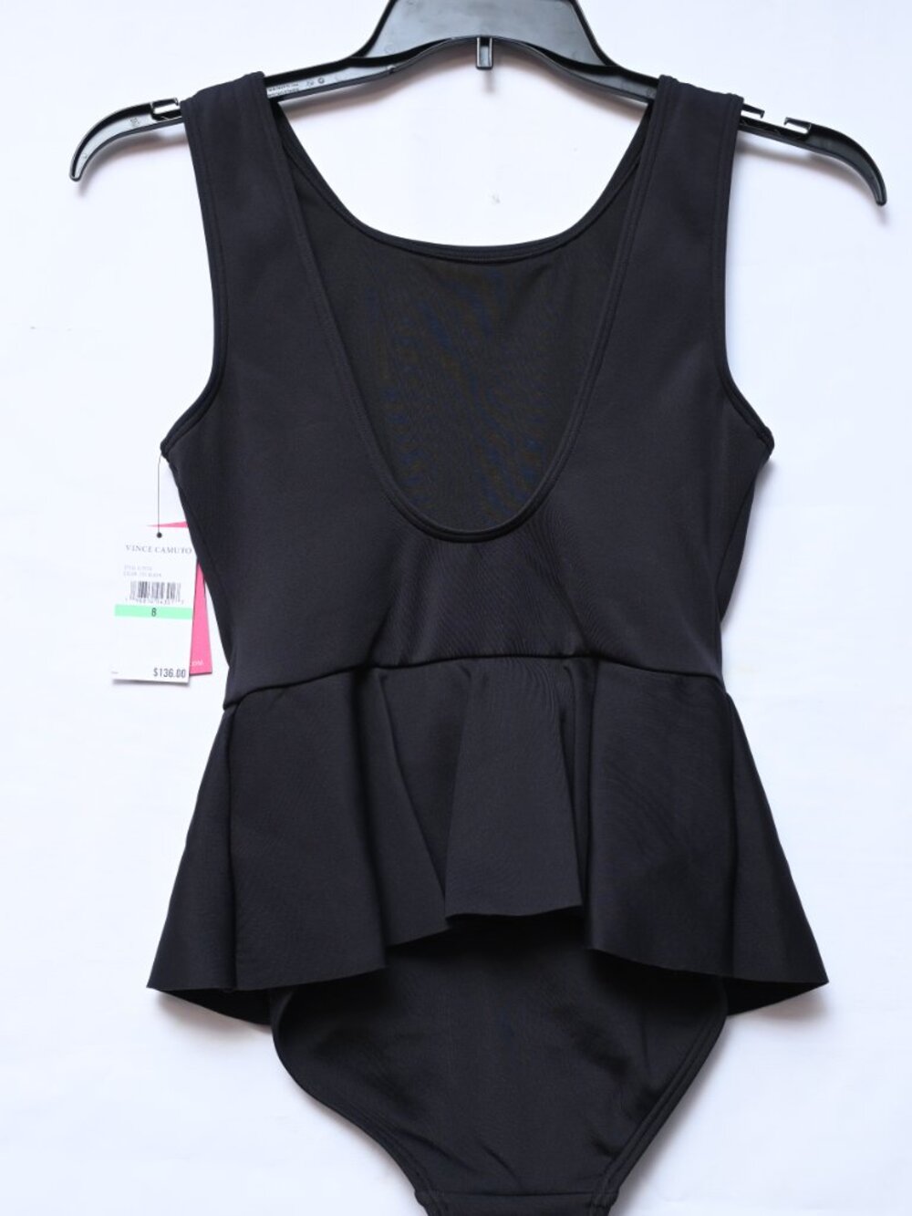 Vince Camuto Swimsuit Black High Neck Skirted One Piece Women's Size 8 NWTS - Picture 4 of 10